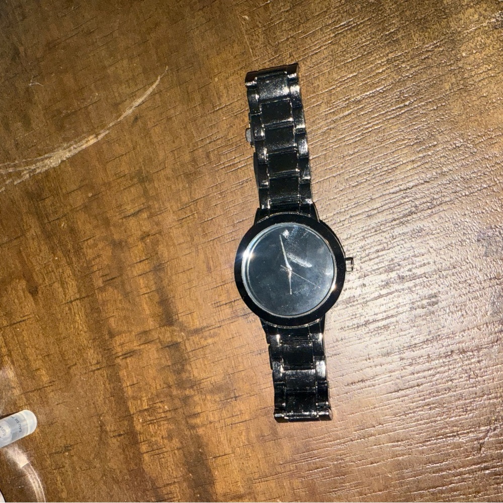 Sleek Black Metal Watch